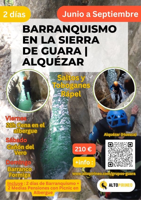  Fin de Semana Barranquismo Grupos - Barranquismo Sierra de Guara Fines de Semana