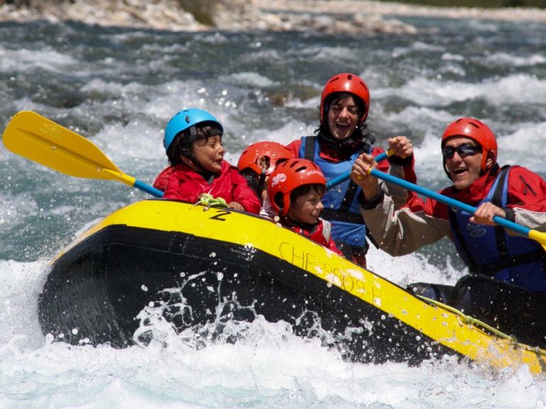 Rafting familiar en el Pirineo