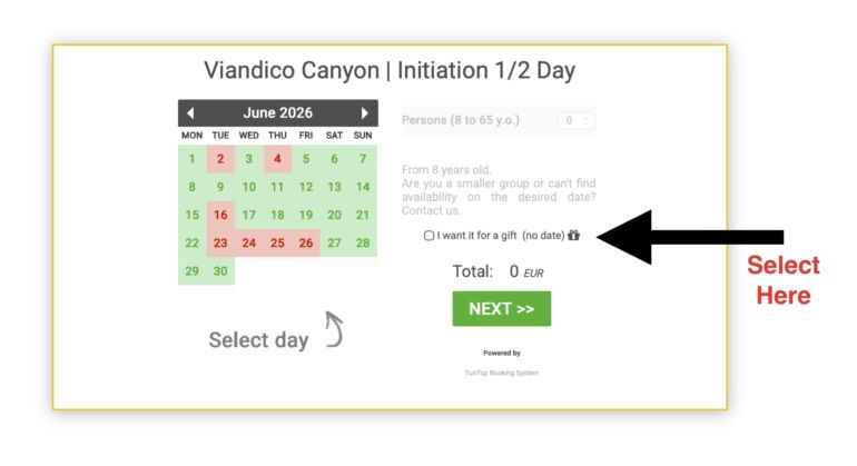 Gift Voucher Selection