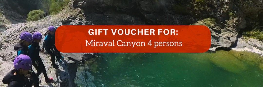 Experience gift cards of canyoning